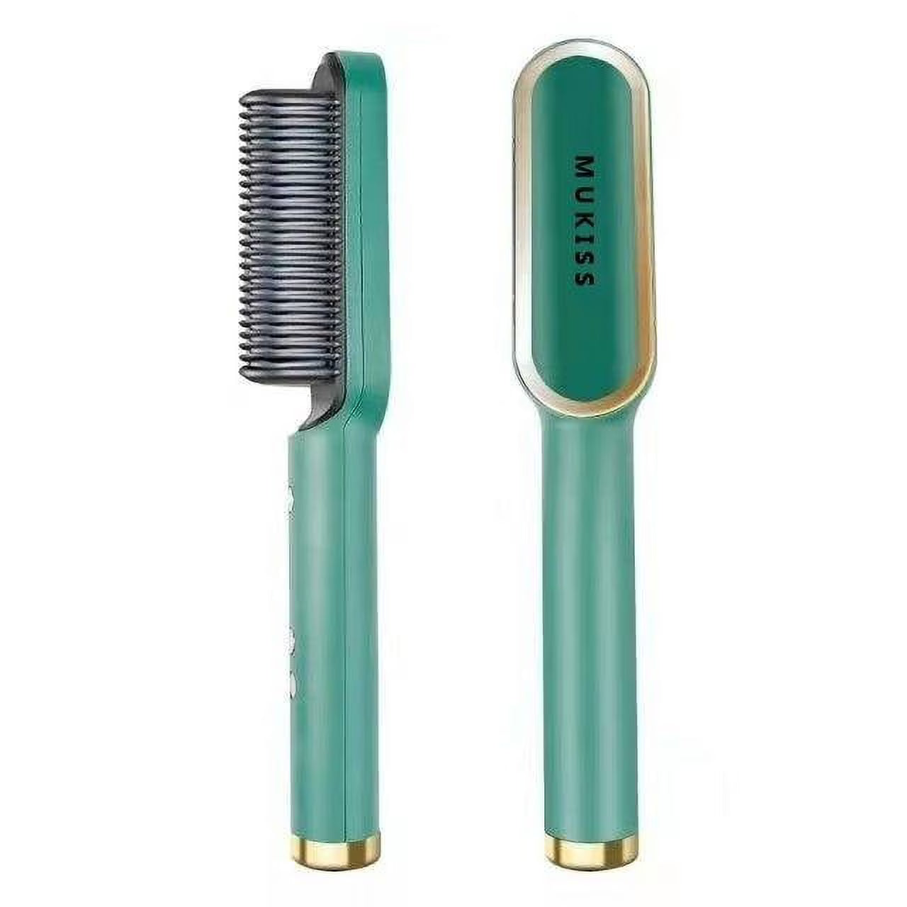 Hair Straightener Brush, Hair Iron with Built-in Comb. Tourmaline Ceramic Coating.