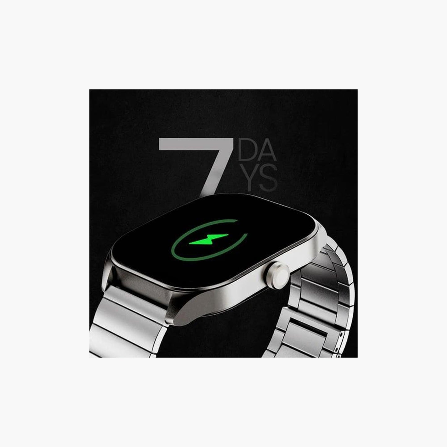Smart Watch with Silver Chain Braclet