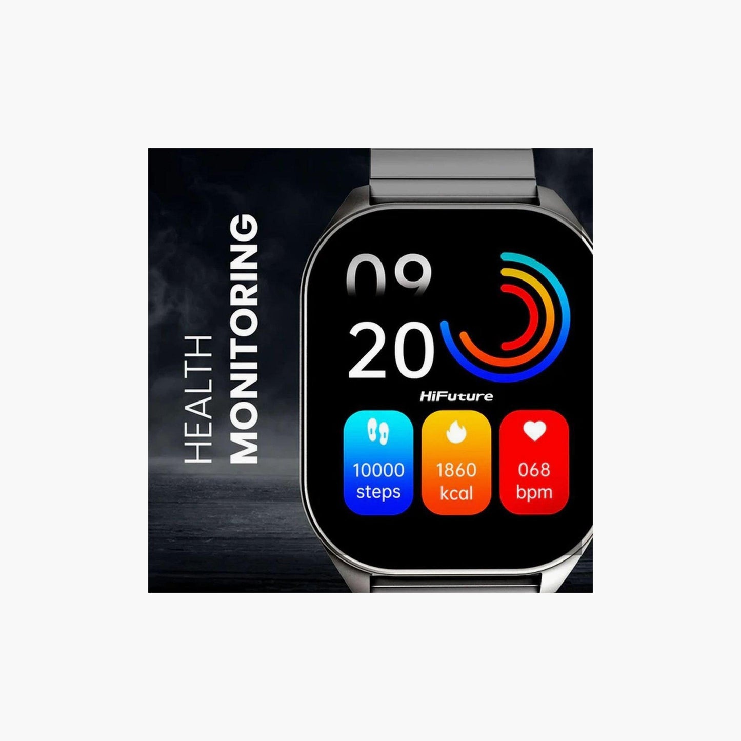 Smart Watch with Silver Chain Braclet