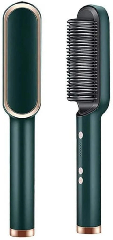 Hair Straightener Brush, Hair Iron with Built-in Comb. Tourmaline Ceramic Coating.